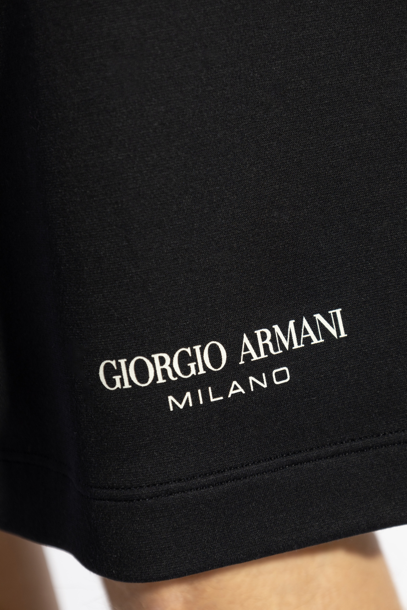 Giorgio Armani Shorts with printed logo | Men's Clothing